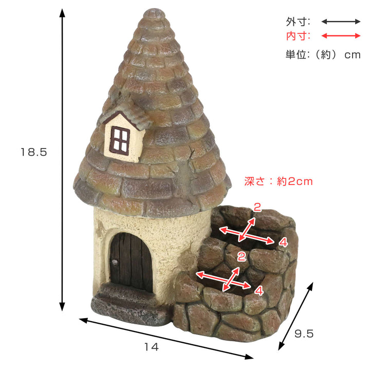 プランターグリーンポット植木鉢多肉植物円錐屋根ハウスA