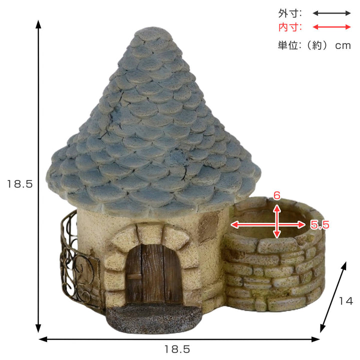 プランターグリーンポット植木鉢多肉植物円錐屋根ハウスD