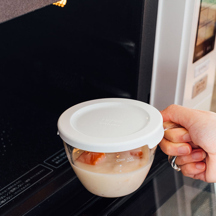 ハリオ電子レンジ調理器ガラスのレンジスープカップ