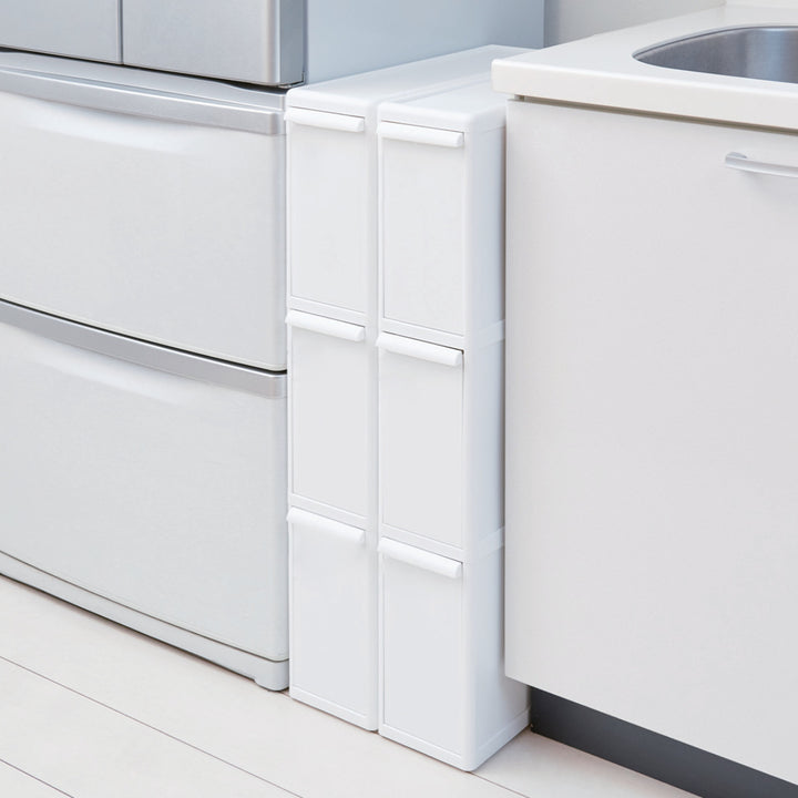 ゴミ箱27L3段幅14cm再生材入り分別引出しステーション