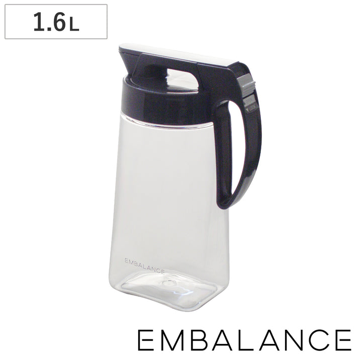 EMBALANCEピッチャー1.6L冷水筒横置き縦置き耐熱プラスチック