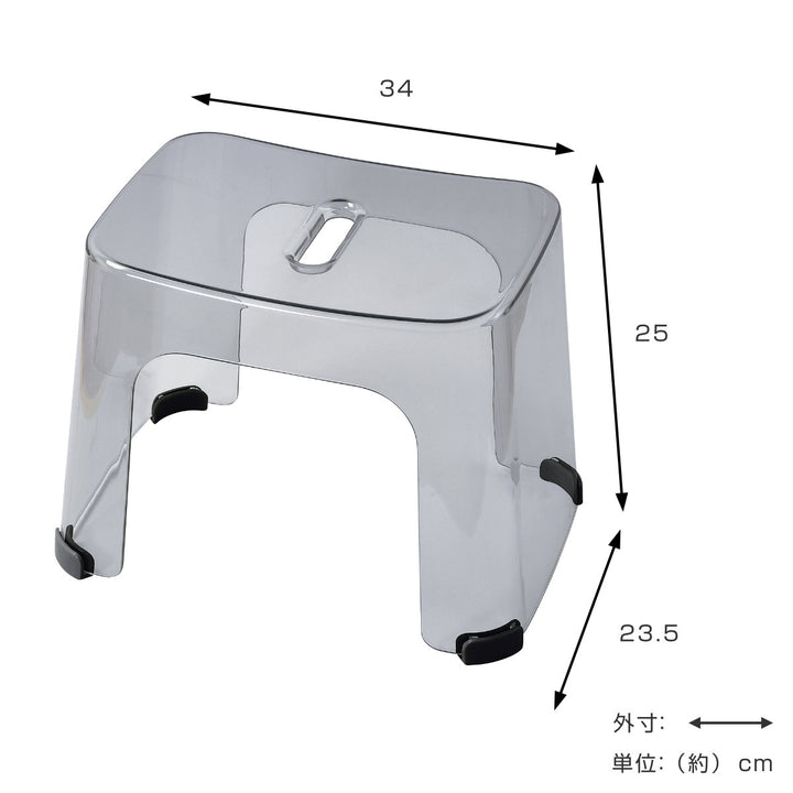 風呂椅子バスアクリア25cm日本製