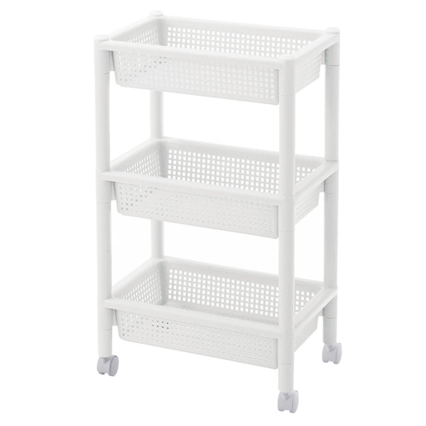 マルチワゴンシステムバスケットキャスター付き3段