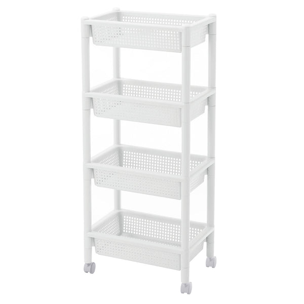 マルチワゴンシステムバスケットキャスター付き4段