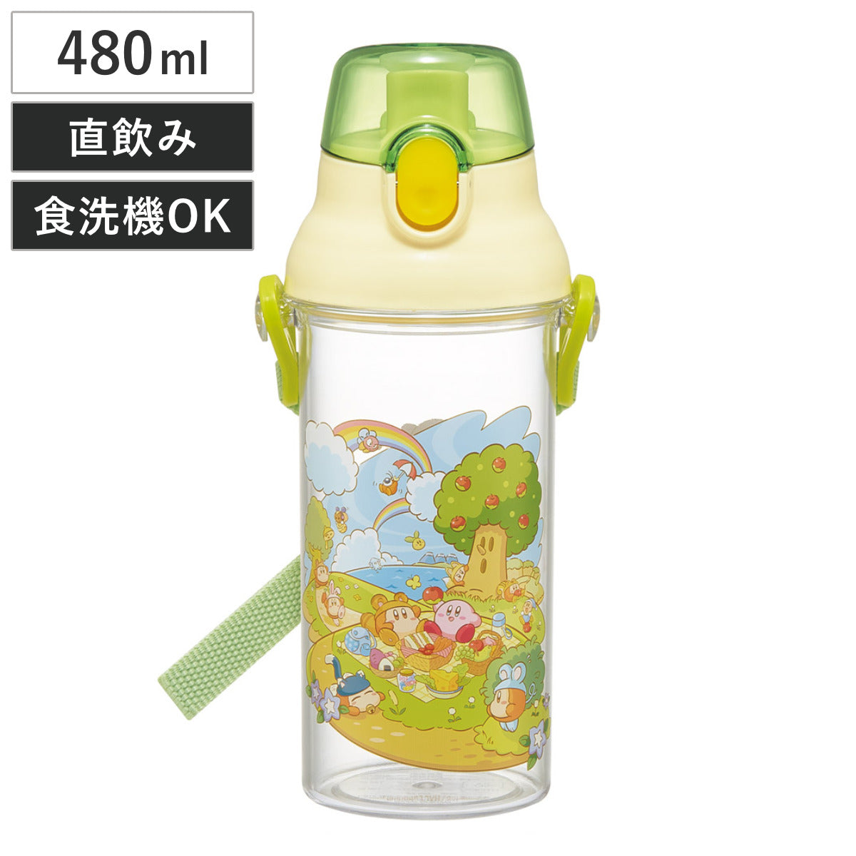 水筒 480ml 食洗機対応プラクリアボトル カービィ ピクニック – ハウジー