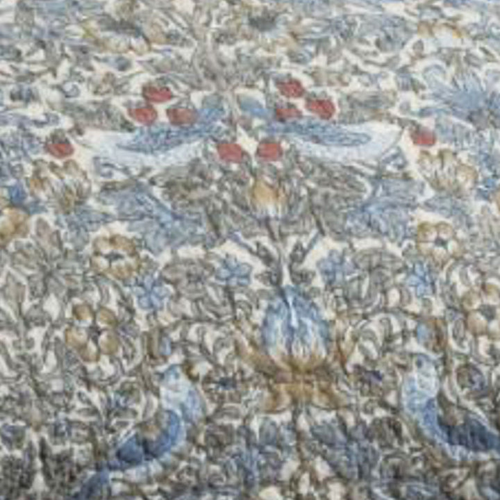 敷パッドシングル綿100％ウィリアムモリスいちご泥棒