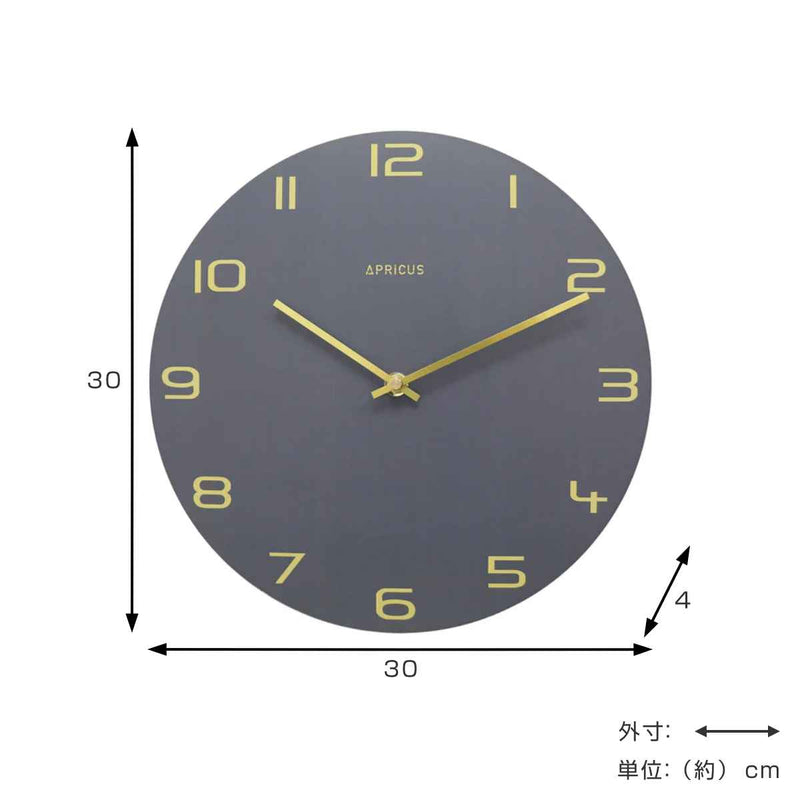 掛け時計ナイトタイムデイタイムアプリクス直径30cm