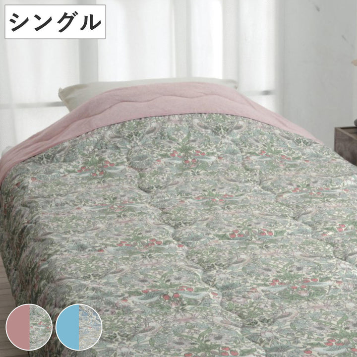 肌掛け布団シングルいちご泥棒V＆A洗濯OK