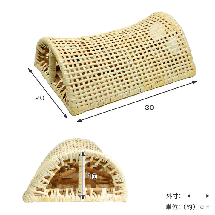 籐まくら半円タイプ20×30cm天然素材