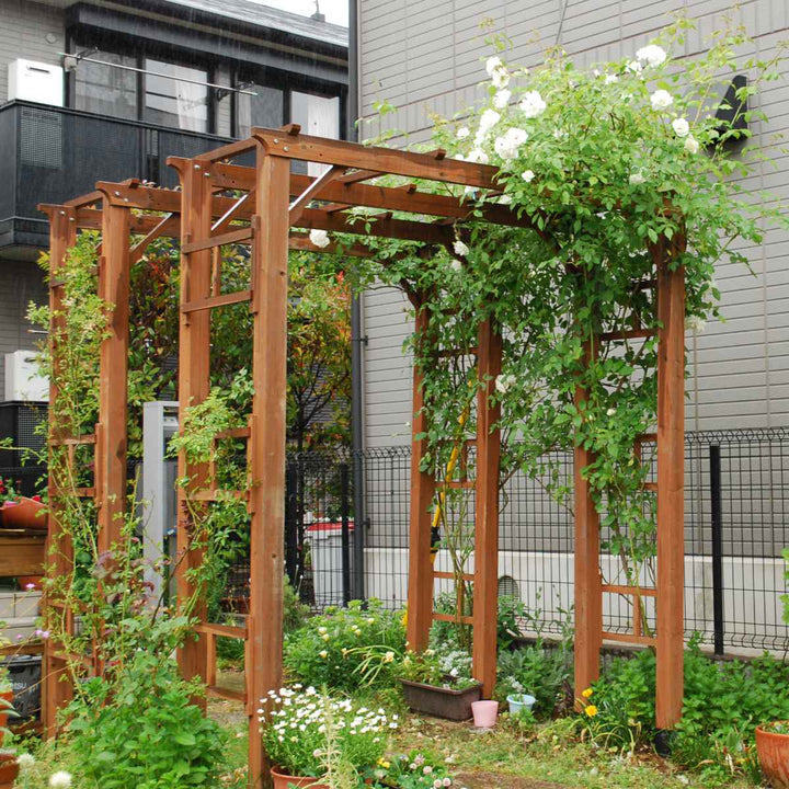アーチ天然木製フレックスパーゴラアーチ幅190cm