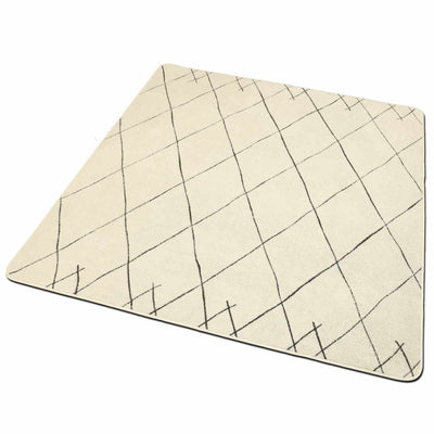 ラグ 洗える シャギー調 200×250cm ベニワレン柄 ホットカーペット対応