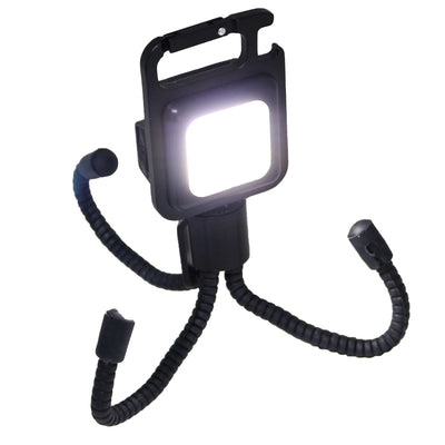 防災ライト USB充電式 ワークライト ミニ カラビナ フレキシブルアーム