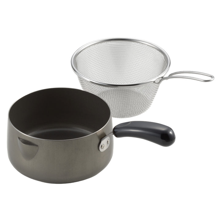 天ぷら鍋16cmIH対応ストレーナー付きお弁当フライヤー日本製