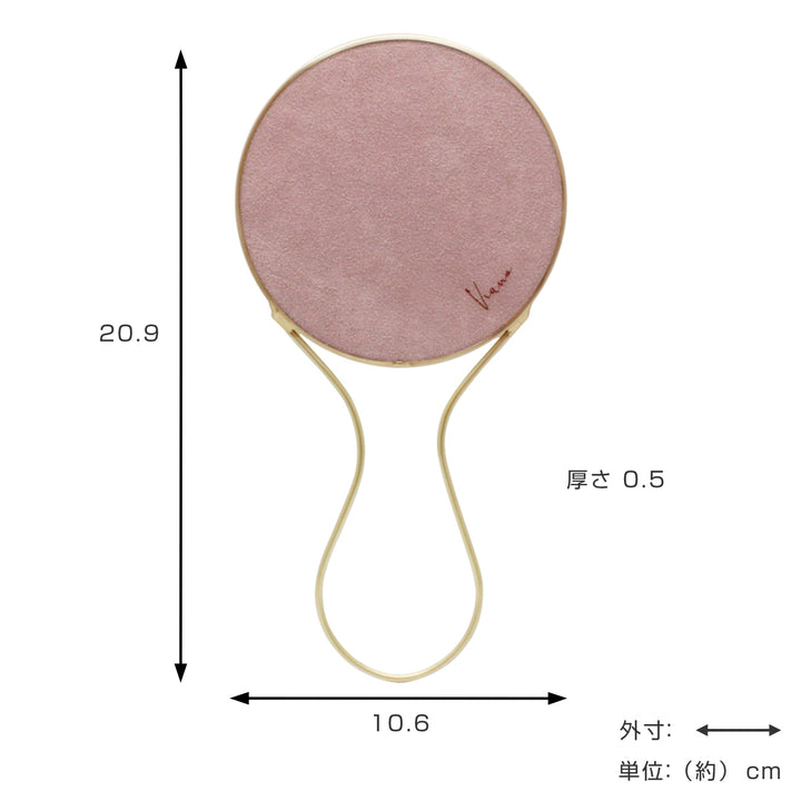 ハンドミラーウォールミラーSサイズ2WAY真鍮ビアノ