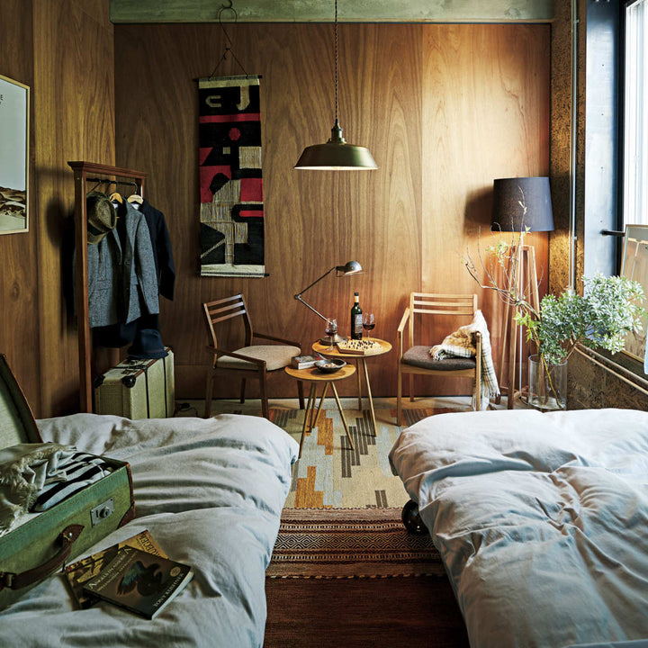 ハンガーラック幅91cmS字フック2個付き天然木