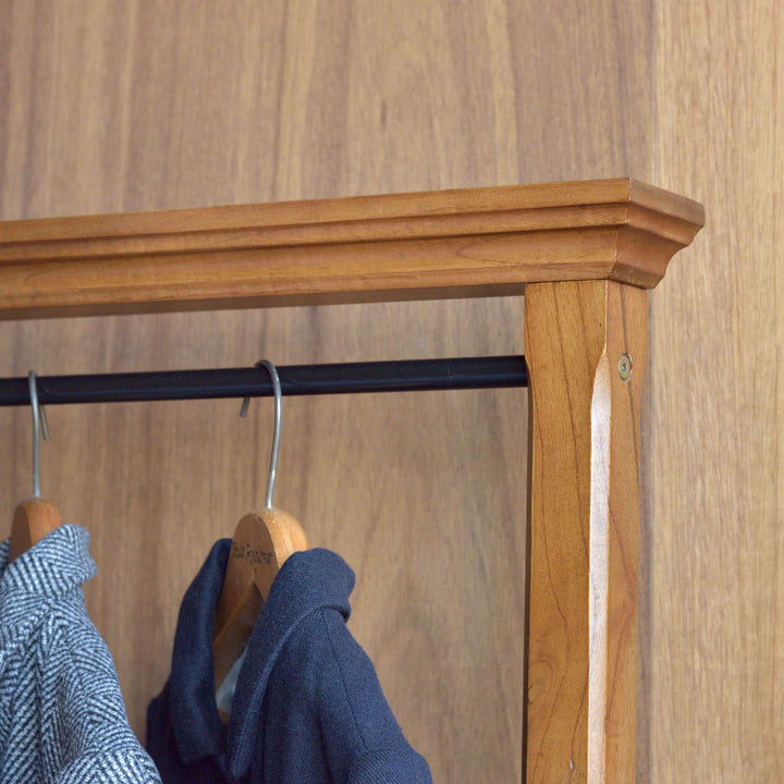 ハンガーラック幅91cmS字フック2個付き天然木