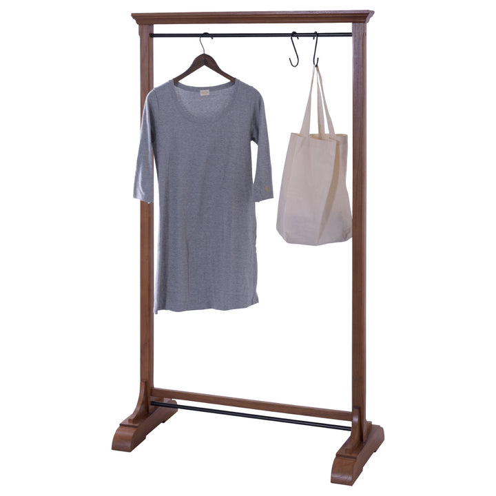 ハンガーラック幅91cmS字フック2個付き天然木