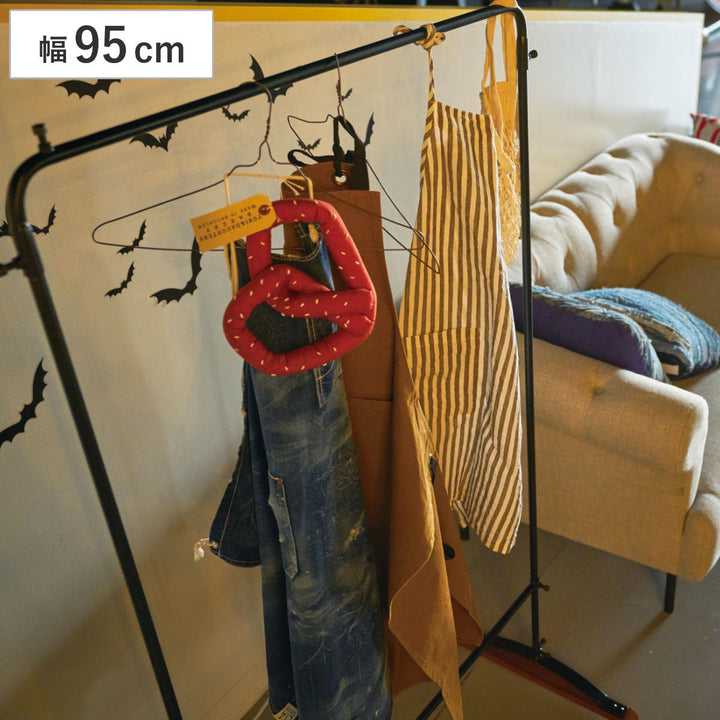 ハンガーラック幅95cmアイアン天然木