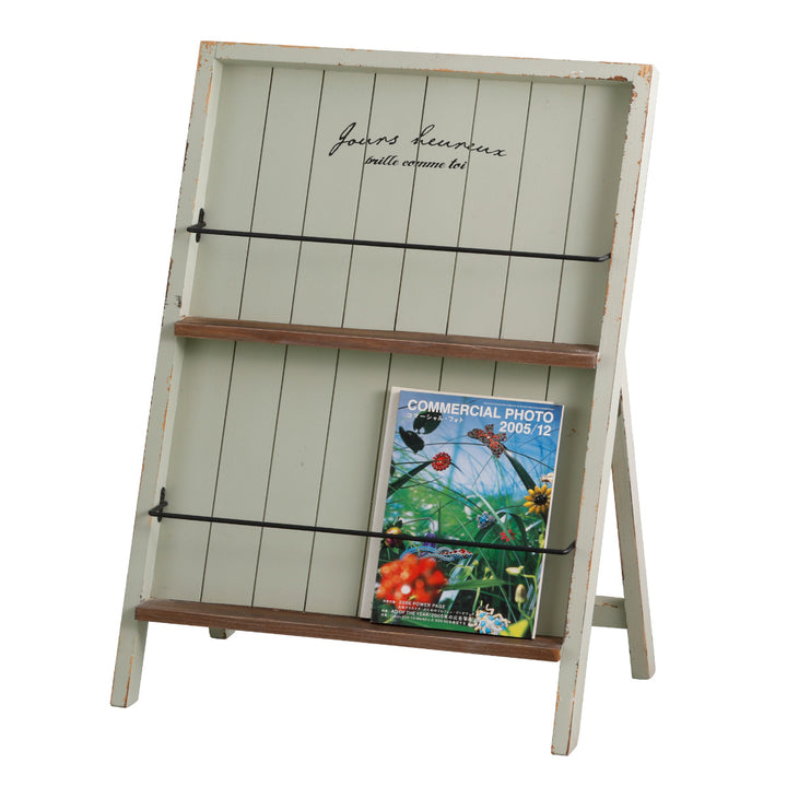 ディスプレイラックラルモニマガジンスタンド木製