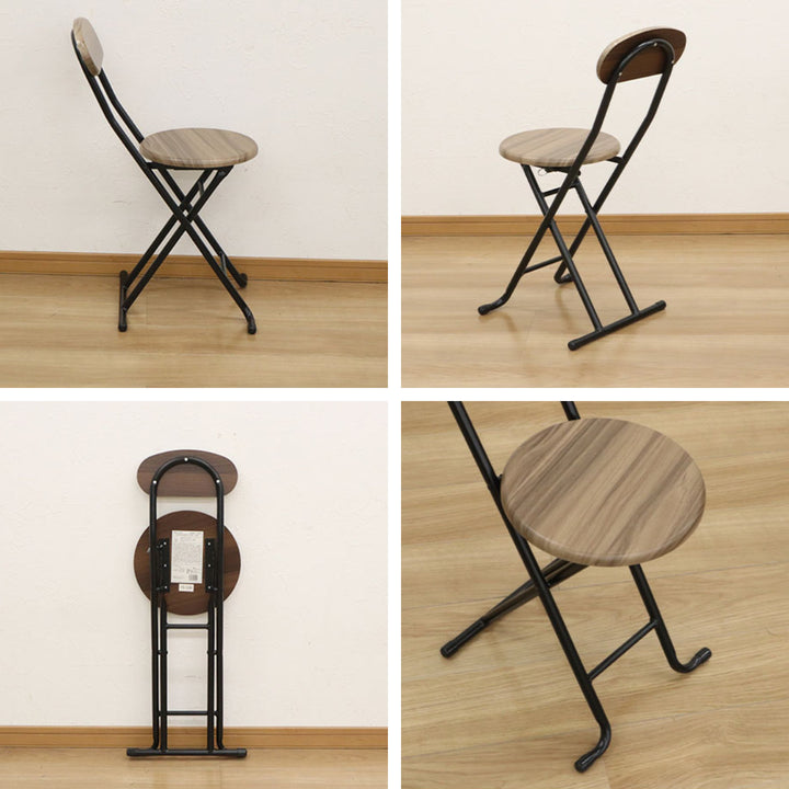 折りたたみ椅子背もたれ付座面高44.5cm