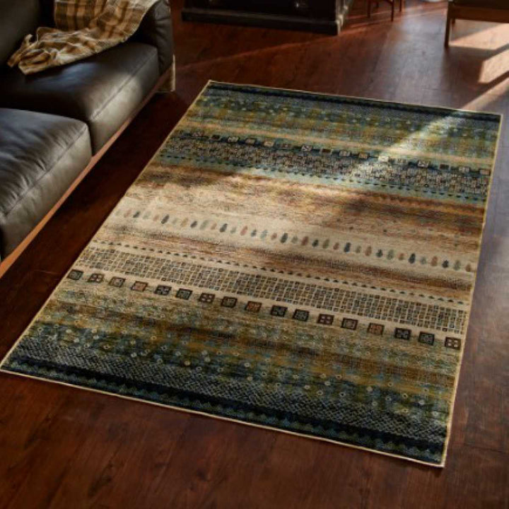 インテリアマットラグマットカシュクリモケット織り67×120cmホットカーペット対応