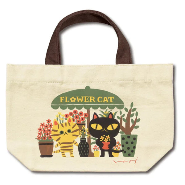 ランチバッグ糸井忠晴コットンランチバッグFLOWERCAT