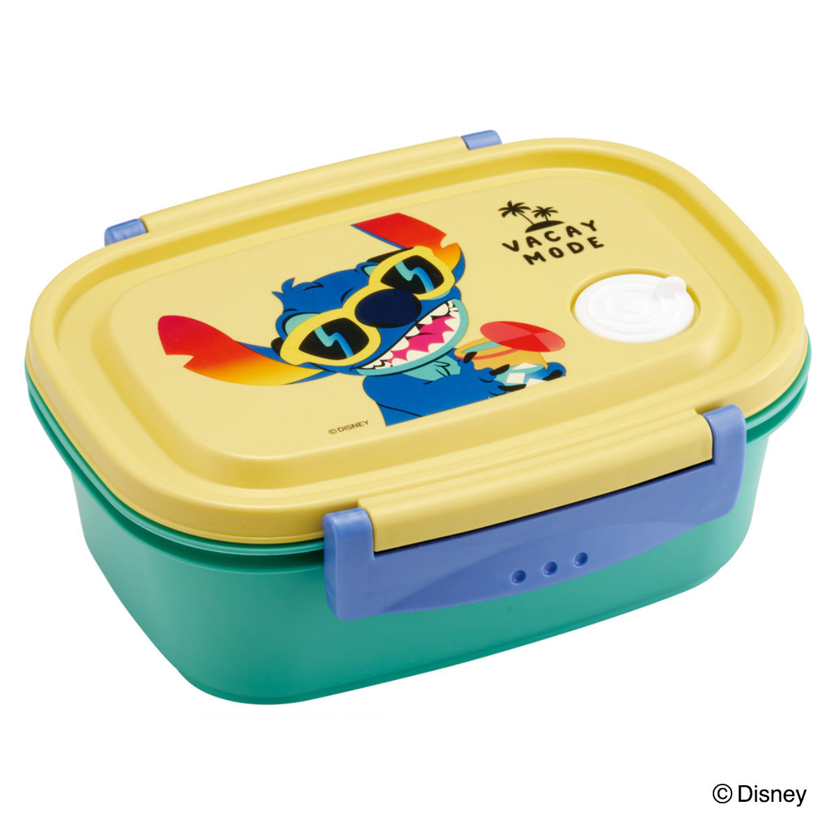 スティッチ　フェイス　顔 お弁当箱 プラスチック製　Disney レア 弁当箱 1段 550ml ラク軽弁当箱 M スティッチカラフル – ハウジー