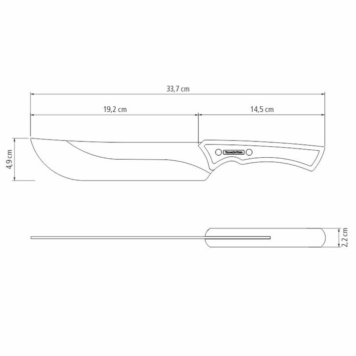牛刀19.3cmシュラスコブラックトラモンティーナ