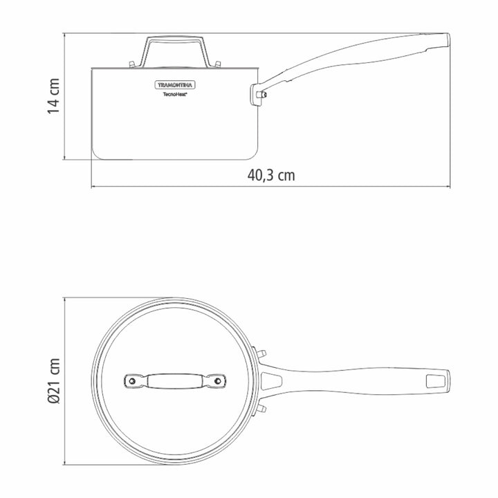 ソースパン20cmIH対応ステンレス製グラーノ片手鍋トラモンティーナ