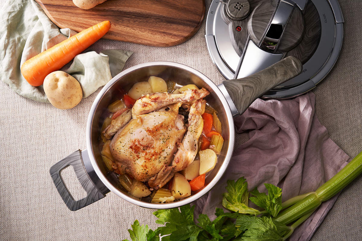 KEVNHAUN 圧力鍋 4L ステンレス製 木目ハンドル – ハウジー