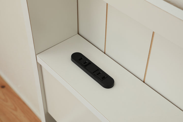 収納付きベッドセミシングル引出し2杯宮棚2口コンセント日本製