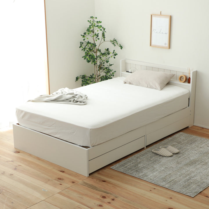 収納付きベッドショートシングルマットレス付夜香ハイグレード101×192cm日本製