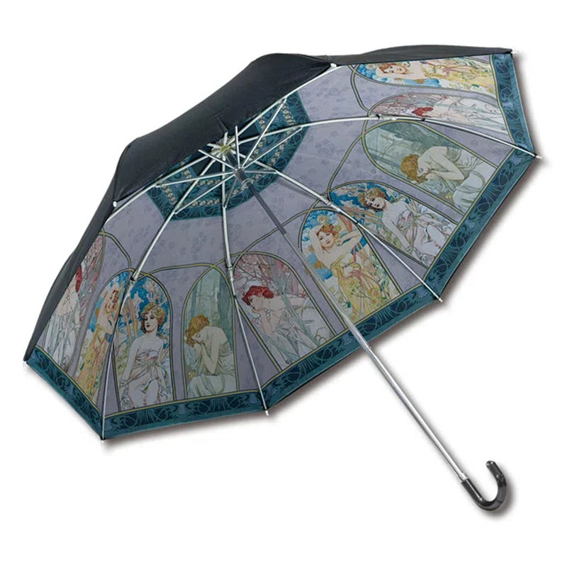 折りたたみ傘晴雨兼用名画折りたたみ傘アールヌーボー