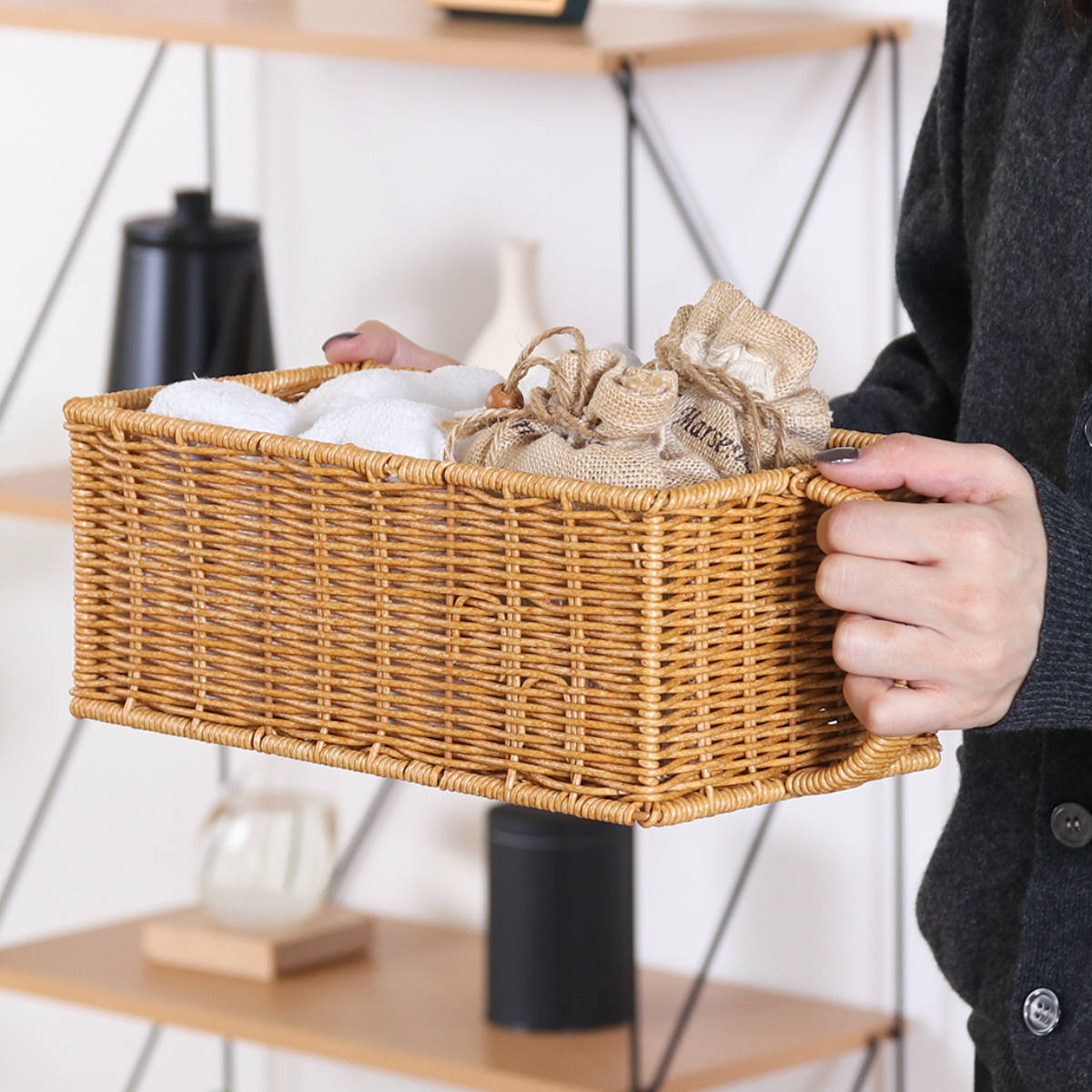 吊戸棚ボックス 洗えるバスケット ハンドル付き – ハウジー