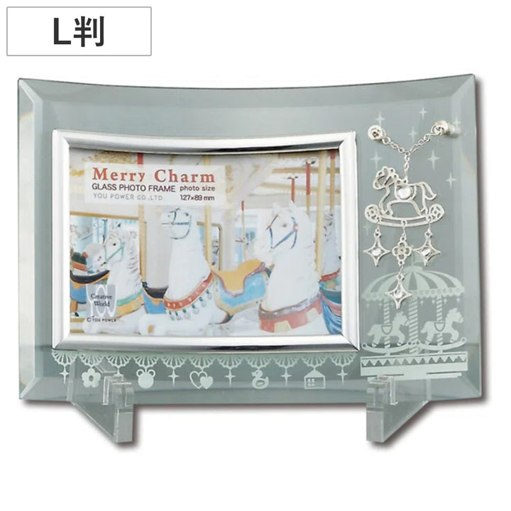 フォトフレームメリーチャームガラス1ウィンドーL判