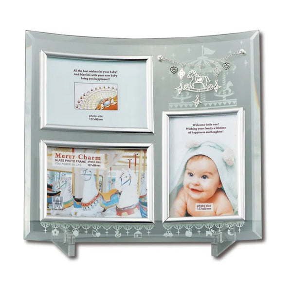 フォトフレームメリーチャームガラス3ウィンドーL判