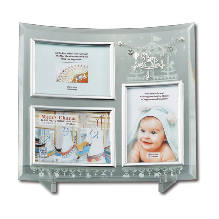 フォトフレームメリーチャームガラス3ウィンドーL判