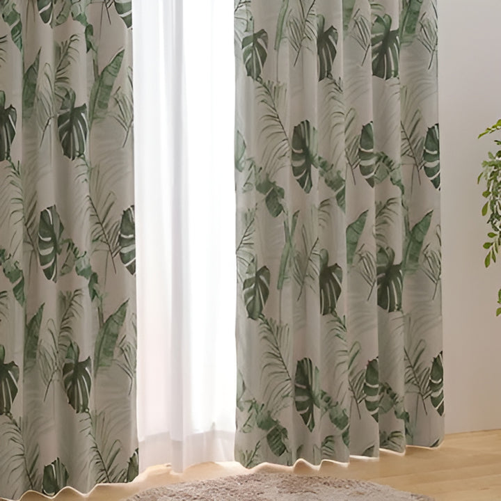 カーテン2級遮光ジャングル100×135～200cm2枚、150×178cm・200×178cm・200×230cm1枚形状記憶洗える
