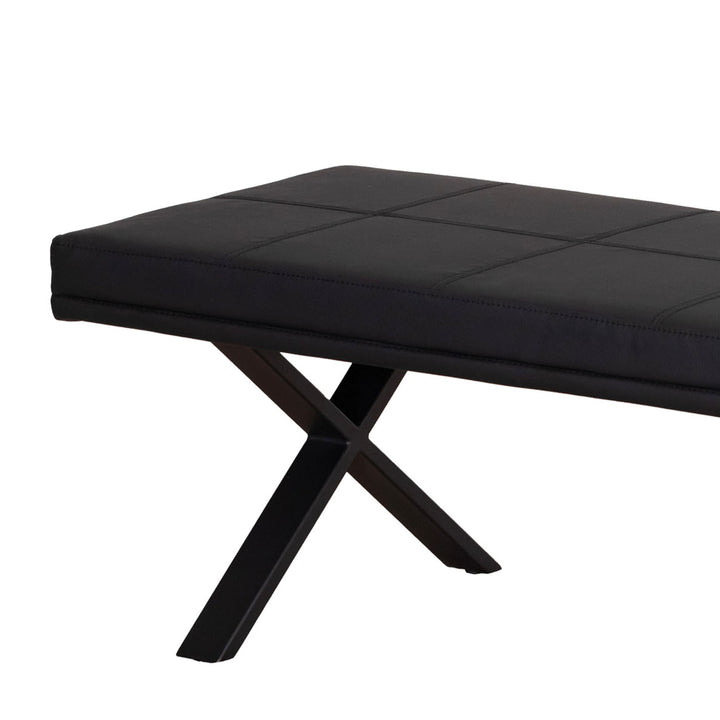 ダイニングベンチ背無しタイプ幅160cmPVCブレシア