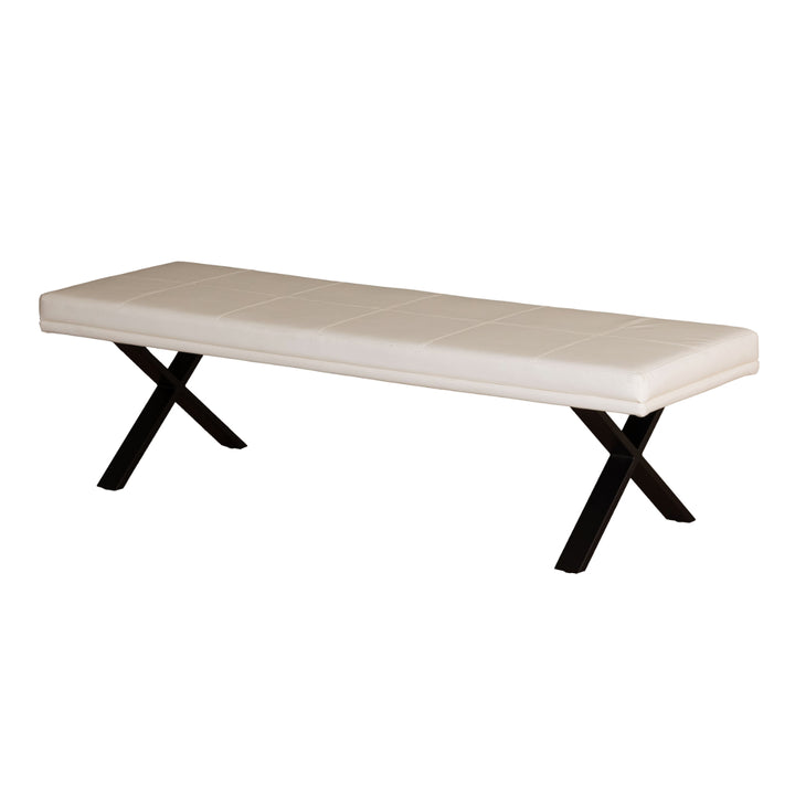 ダイニングベンチ背無しタイプ幅160cmPVCブレシア