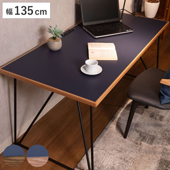 ワークデスク幅135cmメラミン天板グレイス