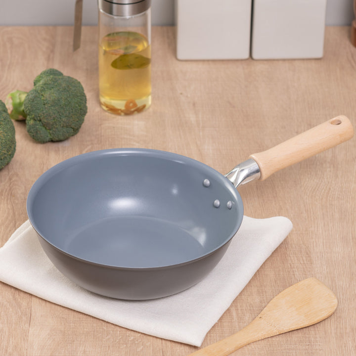 フライパン22cm深型ガス火専用セラミックコートセラフィム日本製UMIC