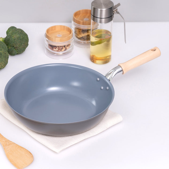 いため鍋28cmガス火専用セラミックコートセラフィム日本製深型フライパンUMIC