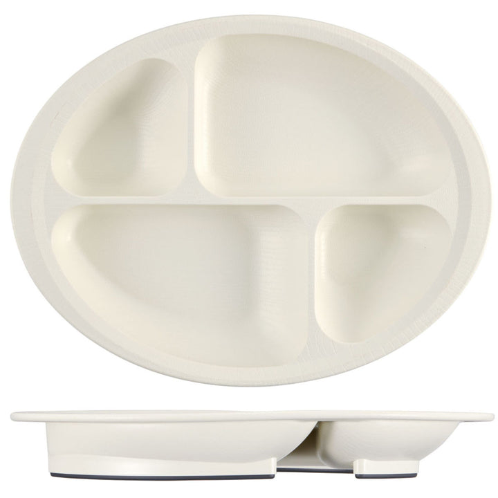 プレート28cmすくいやすい仕切り皿ランチプレート木製風介護食器プラスチック製バイオマス日本製