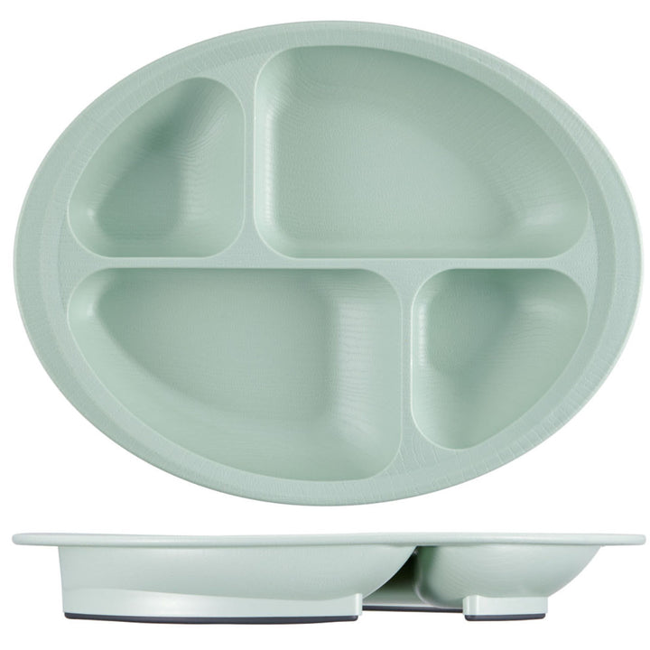 プレート28cmすくいやすい仕切り皿ランチプレート木製風介護食器プラスチック製バイオマス日本製