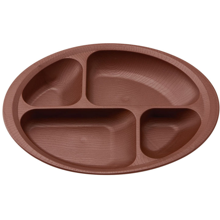 プレート28cmすくいやすい仕切り皿ランチプレート木製風介護食器プラスチック製バイオマス日本製