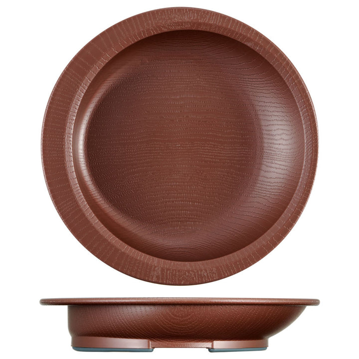 プレート20cmすくいやすい木製風介護食器プラスチック製バイオマス日本製