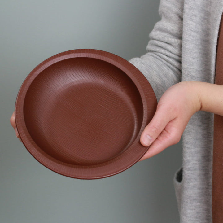 プレート20cmすくいやすい木製風介護食器プラスチック製バイオマス日本製