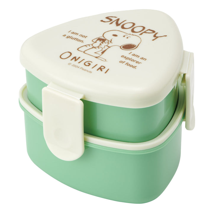 弁当箱2段500ml抗菌三角おにぎりランチボックススヌーピーおにぎり