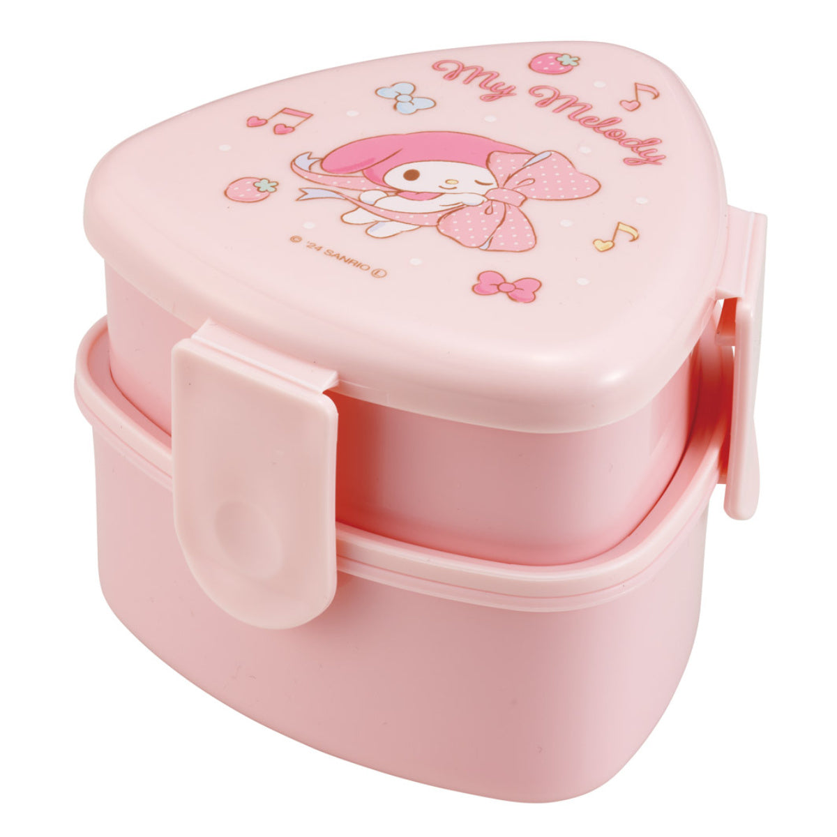 弁当箱 2段 500ml 抗菌三角おにぎりランチボックス マイメロビックリ